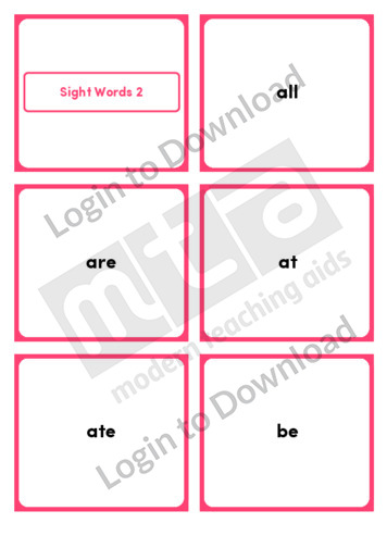 Sight Words 7 (6/page)