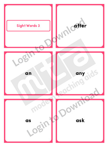 Sight Words 8 (6/page)