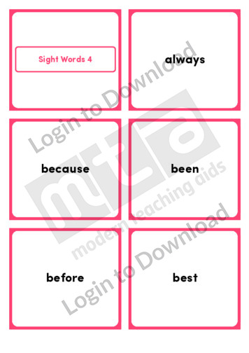 Sight Words 9 (6/page)
