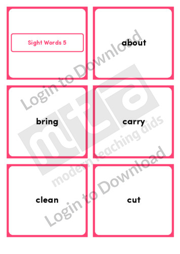 Sight Words 10 (6/page)