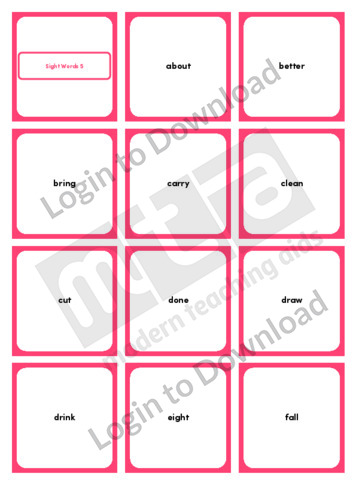 Sight Words 15 (12/page)