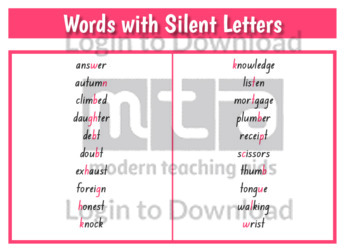 Words with Silent Letters
