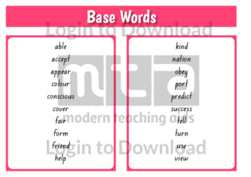 Base Words