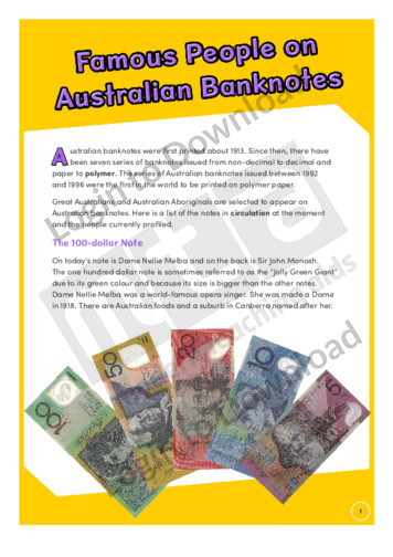 Famous People on Australian Banknotes