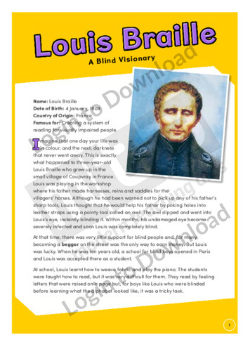 Louis Braille: A Blind Visionary