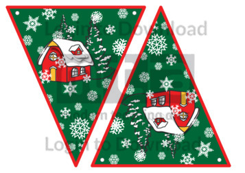 Christmas Bunting: Snow Cottage