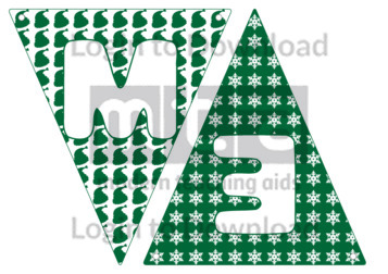 Christmas Letters Bunting: Green