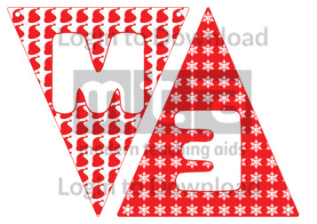 Christmas Letters Bunting: Red