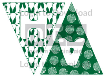 Happy New Year Letters Bunting: Green