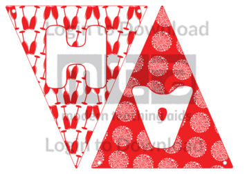 Happy New Year Letters Bunting: Red