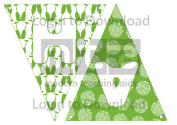 Happy New Year Letters Bunting: Light Green