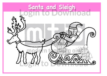 Santa and Sleigh Template
