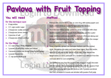 December Recipe: Pavlova with Fruit Topping