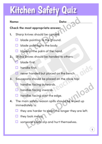 Food Safety Quiz Printable