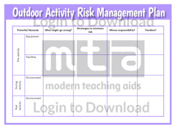 Outdoor Activity Risk Management Plan