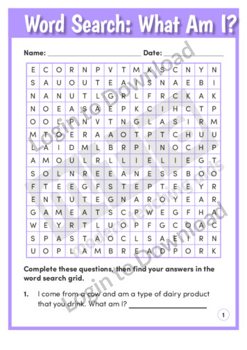 Word Search: What Am I? 2