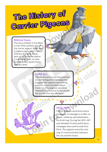 The History of Carrier Pigeons