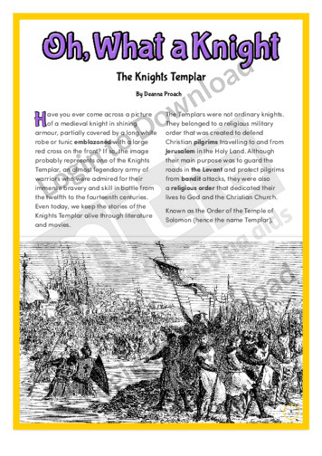 Oh, What a Knight: the Knights Templar