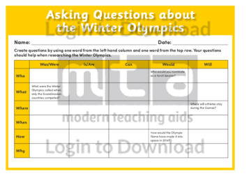 Asking Questions about the Winter Olympics