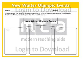 New Winter Olympic Events