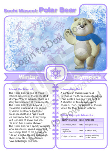Sochi Mascot: Polar Bear