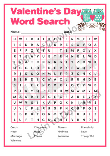 Valentine’s Day Word Search
