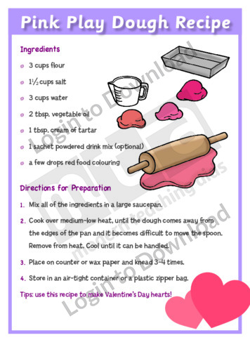 Pink Play Dough Recipe