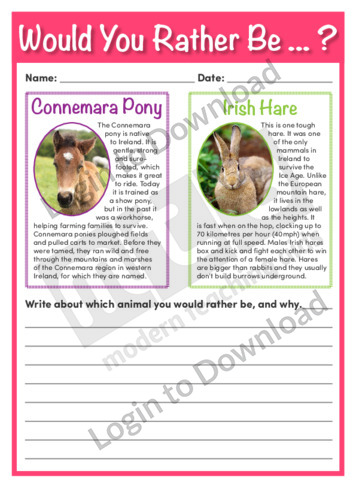 Would You Rather Be…? Connemara Pony or Irish Hare
