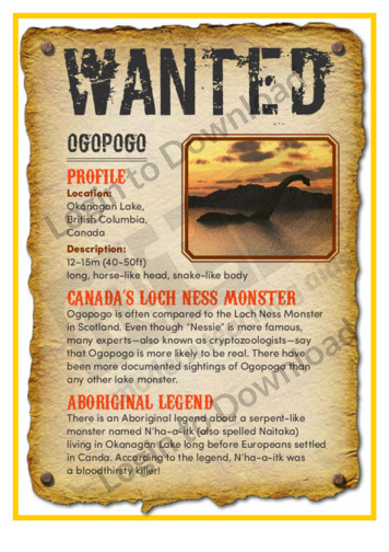Wanted: Ogopogo