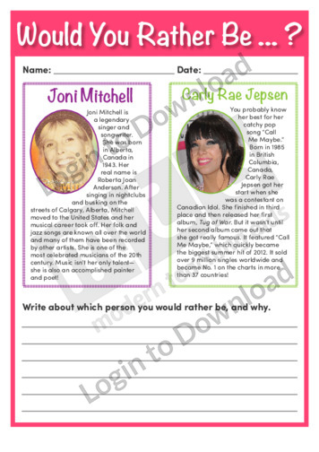 Would You Rather Be…? Joni Mitchell or Carly Rae Jepsen