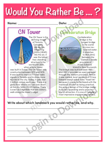 Would You Rather Be…? The CN Tower or the Confederation Bridge