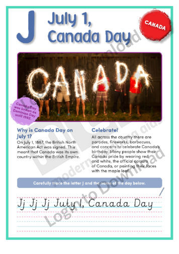 J: July 1, Canada Day