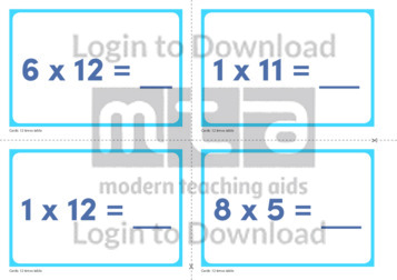 Mixed Times Table Cards