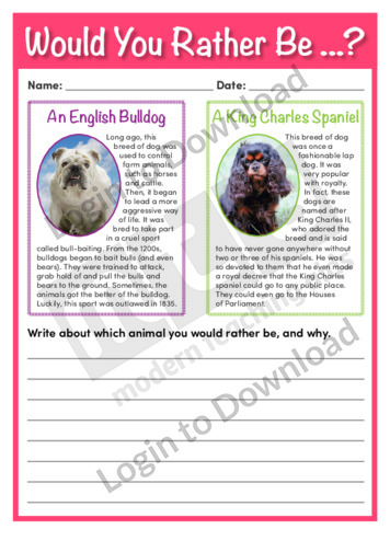 Would You Rather Be…? An English Bulldog or a King Charles Spaniel