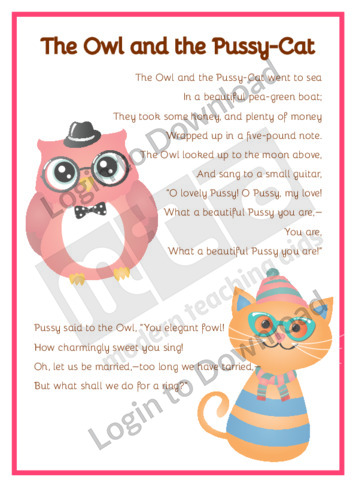 Lesson Zone Au Poetry The Owl And The Pussy Cat | My XXX Hot Girl
