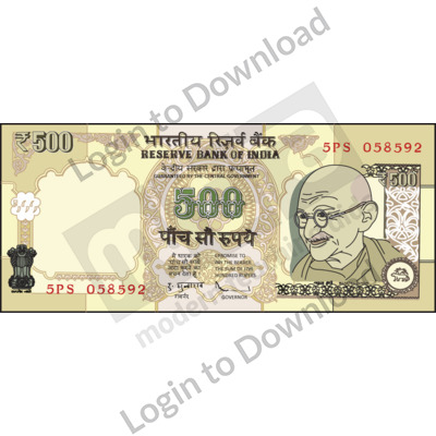 India, ₹500 note