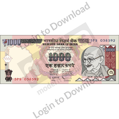 India, ₹1000 note