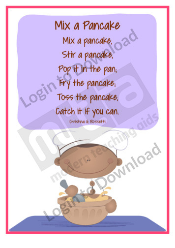 Pancake Poems: Mix a Pancake
