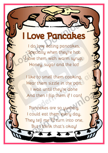 Pancake Poems: I Love Pancakes