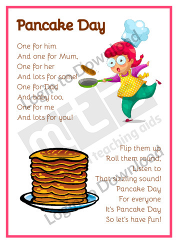 Pancake Poems: Pancake Day
