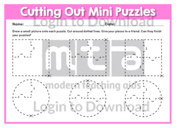 Cutting Out Mini Puzzles