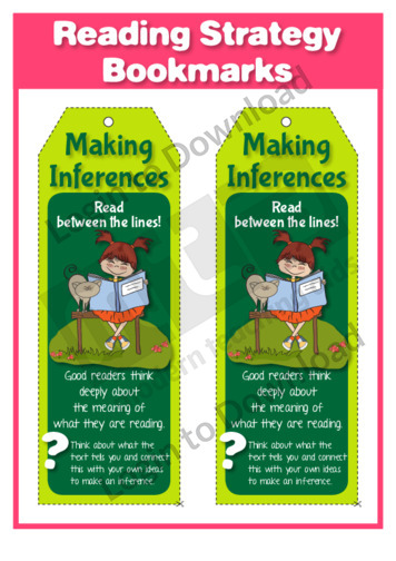 Reading Strategy Bookmarks: Making Inferences