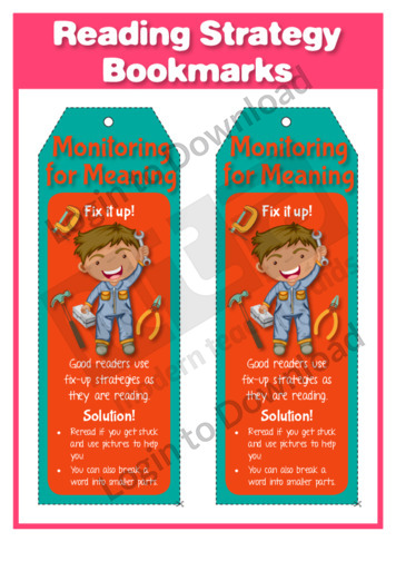 Reading Strategy Bookmarks: Monitoring for Meaning
