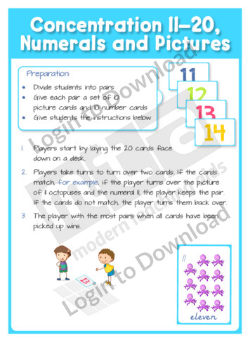 Concentration 11-20, Numerals and Pictures