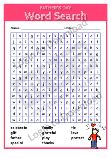 Father’s Day Word Search