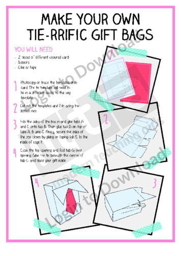 Make Your Own Tie-rrific Gift Bags
