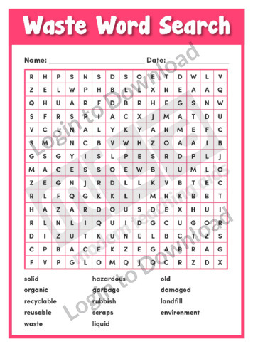 Waste Word Search