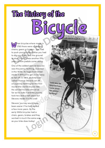 The History of the Bicycle
