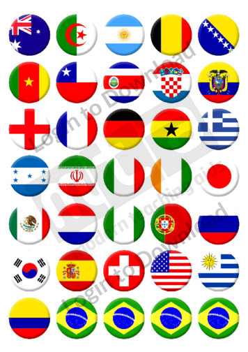 World Cup Country Stickers
