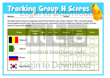 Tracking Group H Scores
